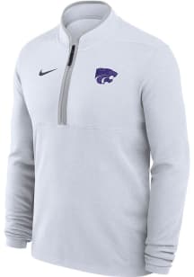 Nike K-State Wildcats Mens White Victory Long Sleeve Qtr Zip Pullover