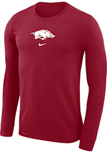 Nike Arkansas Razorbacks Cardinal Shooting Shirt Dri-FIT Long Sleeve T-Shirt