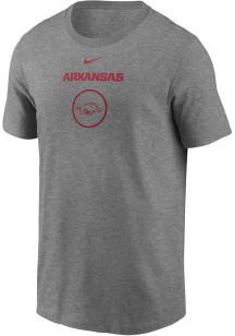 Nike Arkansas Razorbacks Grey Practice Dri-FIT Short Sleeve T Shirt