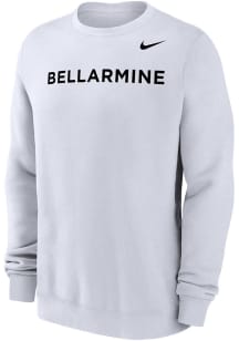 Nike Bellarmine Knights Mens White Wordmark Long Sleeve Crew Sweatshirt