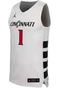 Mens Cincinnati Bearcats White Nike Replica Basketball Jersey