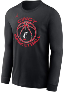 Mens Cincinnati Bearcats Black Nike Jordan Basketball Long Sleeve T-Shirt