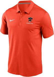 Nike Princeton Tigers Mens Orange Varsity Primary Logo Short Sleeve Polo