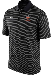 Nike Princeton Tigers Mens Black Stadium Primary Logo Short Sleeve Polo