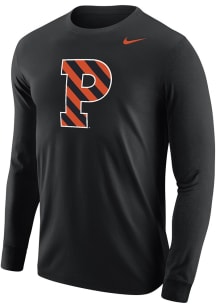 Nike Princeton Tigers Black Primary Team Logo Long Sleeve T Shirt