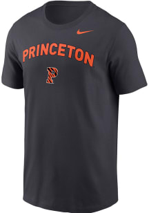 Nike Princeton Tigers Grey Flat Name Mascot Short Sleeve T Shirt