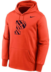 Nike Princeton Tigers Mens Orange Therma Primary Logo Hood