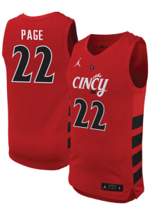 Arrinten Page Mens Red Cincinnati Bearcats NIL Basketball Jersey