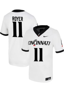 Joe Royer Nike Mens White Cincinnati Bearcats NIL Game Name And Number Football Jersey