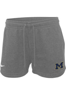 Womens Michigan Wolverines Grey Nike Essential Shorts