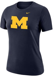 Nike Michigan Wolverines Womens Navy Blue Logo Legend Design Short Sleeve T-Shirt