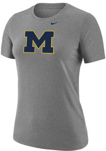 Michigan Wolverines Grey Nike Logo Core Short Sleeve T-Shirt