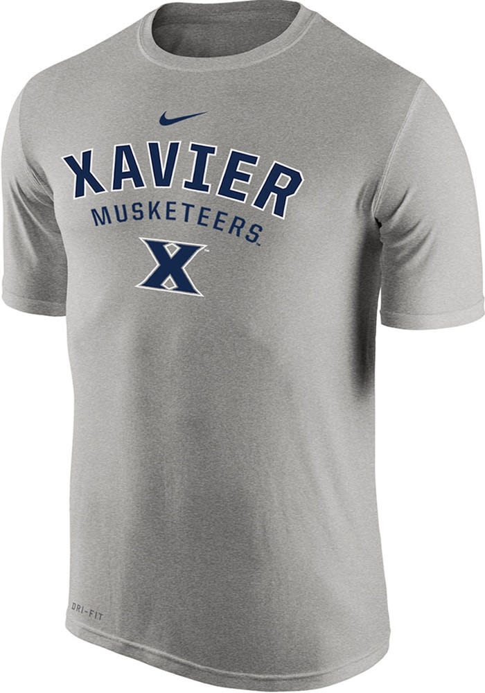 Nike Xavier Musketeers Grey Full Short Sleeve T Shirt