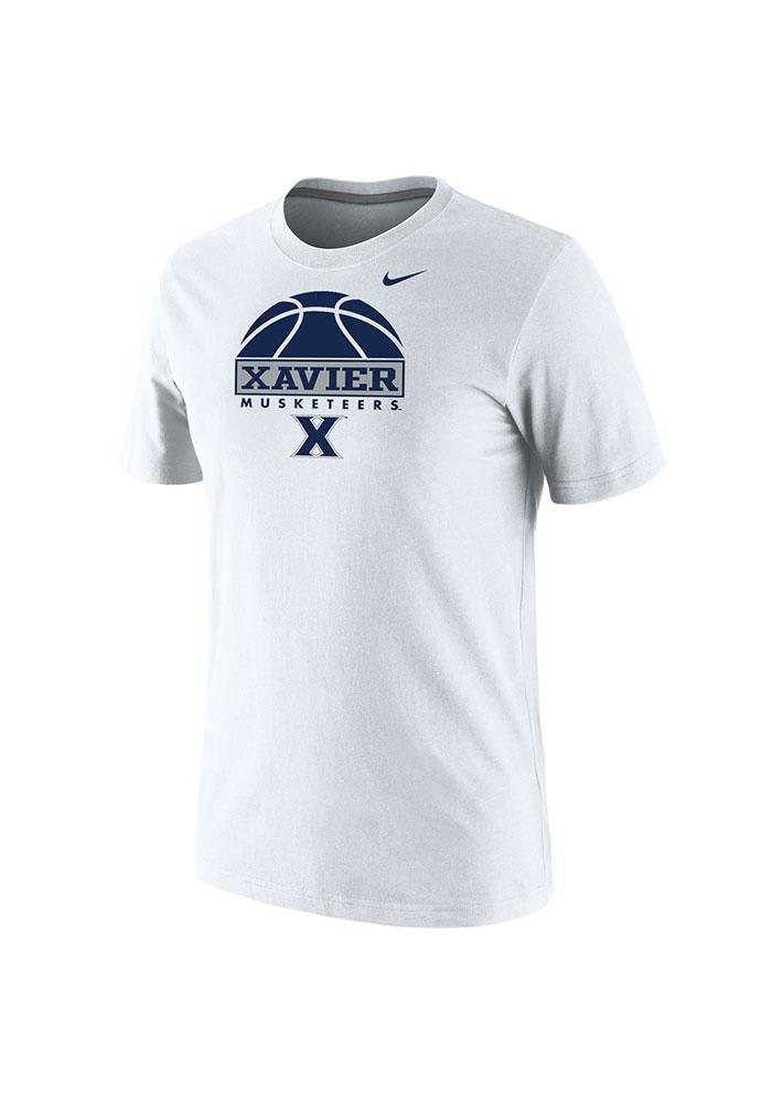 Nike Xavier Musketeers White Basketball Short Sleeve T Shirt
