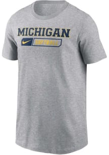 Youth Michigan Wolverines Grey Nike Softball Jordan Short Sleeve T-Shirt