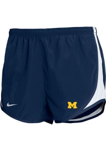 Girls Michigan Wolverines Navy Blue Nike Primary Tempo Shorts