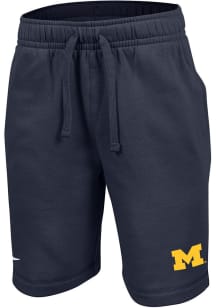 Youth Michigan Wolverines Navy Blue Nike Club Fleece Shorts