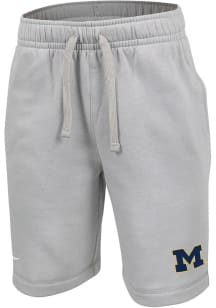 Youth Michigan Wolverines White Nike Club Fleece Shorts