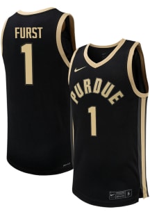 Caleb Furst Mens Black Purdue Boilermakers NIL Basketball Jersey