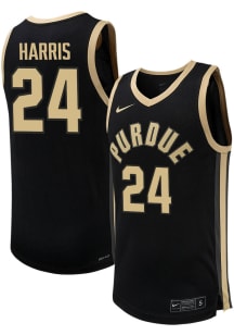 Gicarri Harris Mens Black Purdue Boilermakers NIL Basketball Jersey