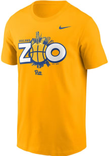 Pitt Panthers Gold Nike Rally Loud Basketball Oakland Zoo Short Sleeve T Shirt