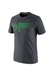 Nike North Texas Mean Green Charcoal Big Logo Short Sleeve T Shirt