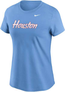 Nike Houston Cougars Womens Wordmark Short Sleeve T-Shirt - Houston Blue