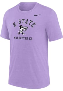K-State Wildcats Lavender Nike Arch Mascot Short Sleeve Fashion T Shirt
