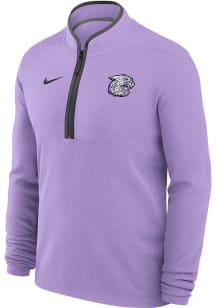 Mens K-State Wildcats Lavender Nike Dri-FIT Victory Vintage Mascot Qtr Zip Pullover