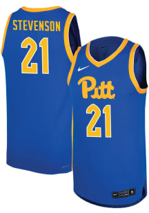 Vason Stevenson Mens Blue Pitt Panthers Replica Name And Number Basketball Jersey