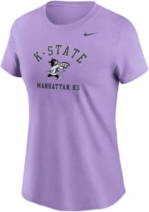 K-State Wildcats Lavender Nike Core Short Sleeve T-Shirt