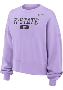 Womens K-State Wildcats Lavender Nike Phoenix Crew Sweatshirt