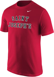 Nike Saint Josephs Hawks Cardinal Arch Short Sleeve T Shirt