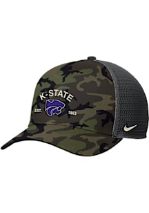 Nike Green K-State Wildcats 2025 Military Appreciation Rise Trucker Adjustable Hat