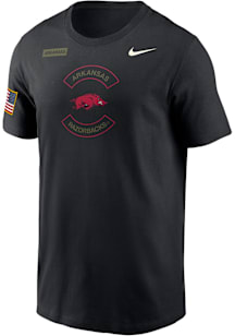 Nike Arkansas Razorbacks Black Military Appreciation DriFIT Short Sleeve T Shirt