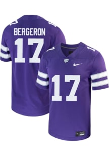 Mikey Bergeron Nike Youth Purple K-State Wildcats NIL Game Football Jersey Jersey