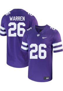 Cooper Warren Nike Youth Purple K-State Wildcats Game Design Football Jersey Jersey
