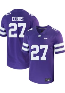 Daniel Cobbs Nike Youth Purple K-State Wildcats NIL Game Football Jersey Jersey
