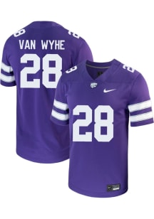 Rex Van Wyhe Nike Youth Purple K-State Wildcats NIL Game Football Jersey Jersey
