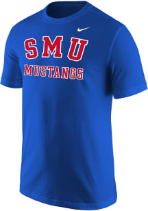 Nike SMU Mustangs Blue Arch Short Sleeve T Shirt