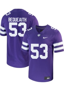 Drake Bequeaith Nike Youth Purple K-State Wildcats NIL Game Football Jersey Jersey