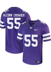 Malcolm Alcorn-Crowder Nike Youth Purple K-State Wildcats NIL Game Football Jersey Jersey