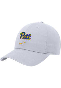 Nike White Pitt Panthers DRI FIT Club Unstructured Cap Adjustable Hat