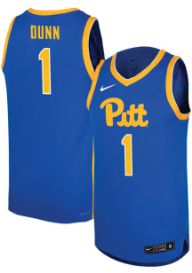 Damian Dunn Mens Blue Pitt Panthers Replica Name And Number Basketball Jersey