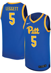 Ishmael Leggett Mens Blue Pitt Panthers Replica Name And Number Basketball Jersey