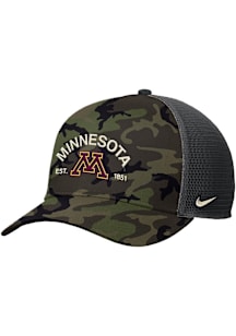 Nike Green Minnesota Golden Gophers 2025 Military Appreciation Rise Trucker Adjustable Hat