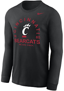 Nike Cincinnati Bearcats Black Arched Mascot Long Sleeve T-Shirt