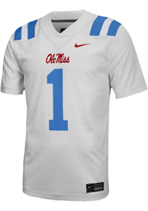 Nike Ole Miss Rebels White Football Replica Football Jersey