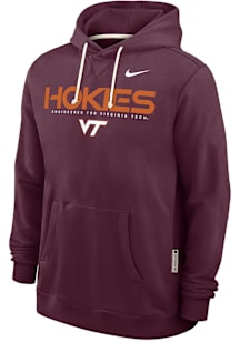 Nike Virginia Tech Hokies Mens Maroon Sideline Pullover Long Sleeve Hoodie