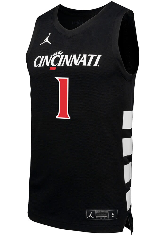 Cincinnati Bearcats Jordan Black Replica Basketball Jersey